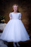 Poinsettia White Communion Dress - CT5224 -  Ballet Length