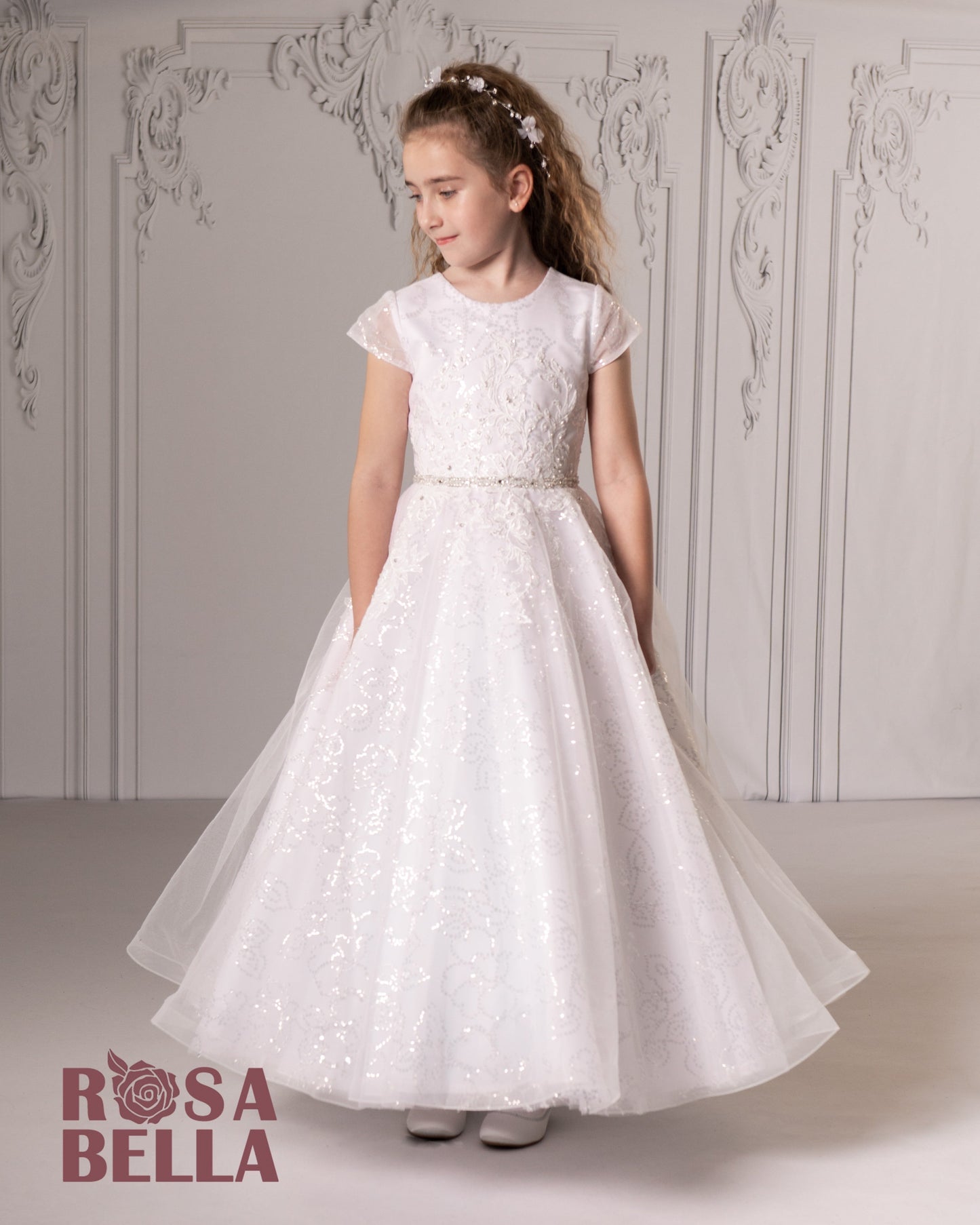 Sweetie Pie White Communion Dress - RB649