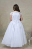 MASSIVE COMMUNION DRESS SALE 2024!!! Celebrations White Communion Dress - Fuscia