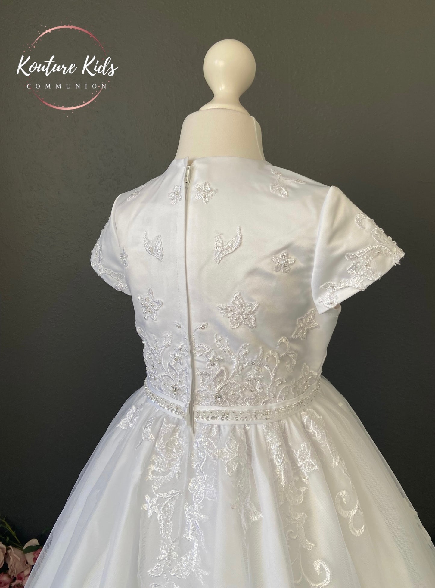 Little People White Communion Dress - Nadine 80744