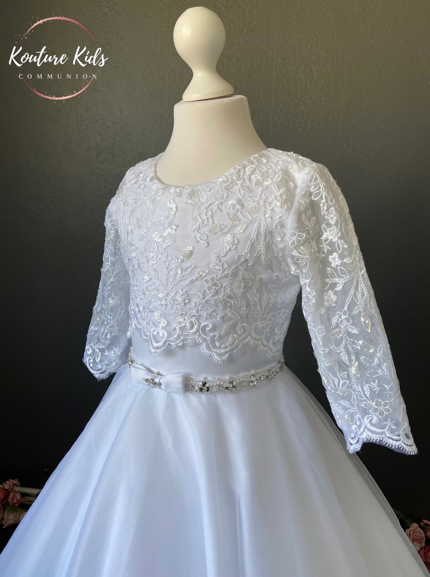 Sweetie Pie - Rosa Bella White Communion Dress - RB608