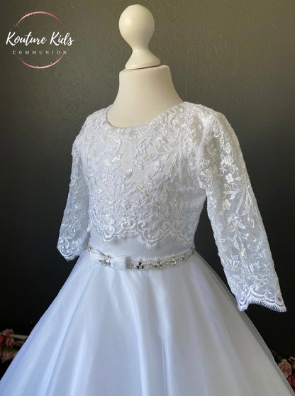 Sweetie Pie - Rosa Bella White Communion Dress - RB608