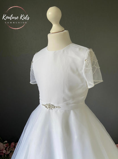 Little People White Communion Dress - Kingsley