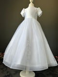 Poinsettia White Communion Dress - MK2106 - Ballet Length