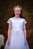 Poinsettia White Communion Dress - CT5215 - Ballet Length