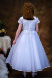 Poinsettia White Communion Dress - CT5215 - Ballet Length