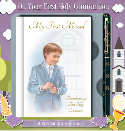 Communion Book and Pen Giftset Boy C5170