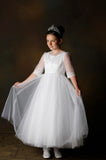 MASSIVE COMMUNION DRESS SALE 2024!!! Little people White Communion Dress - Holly