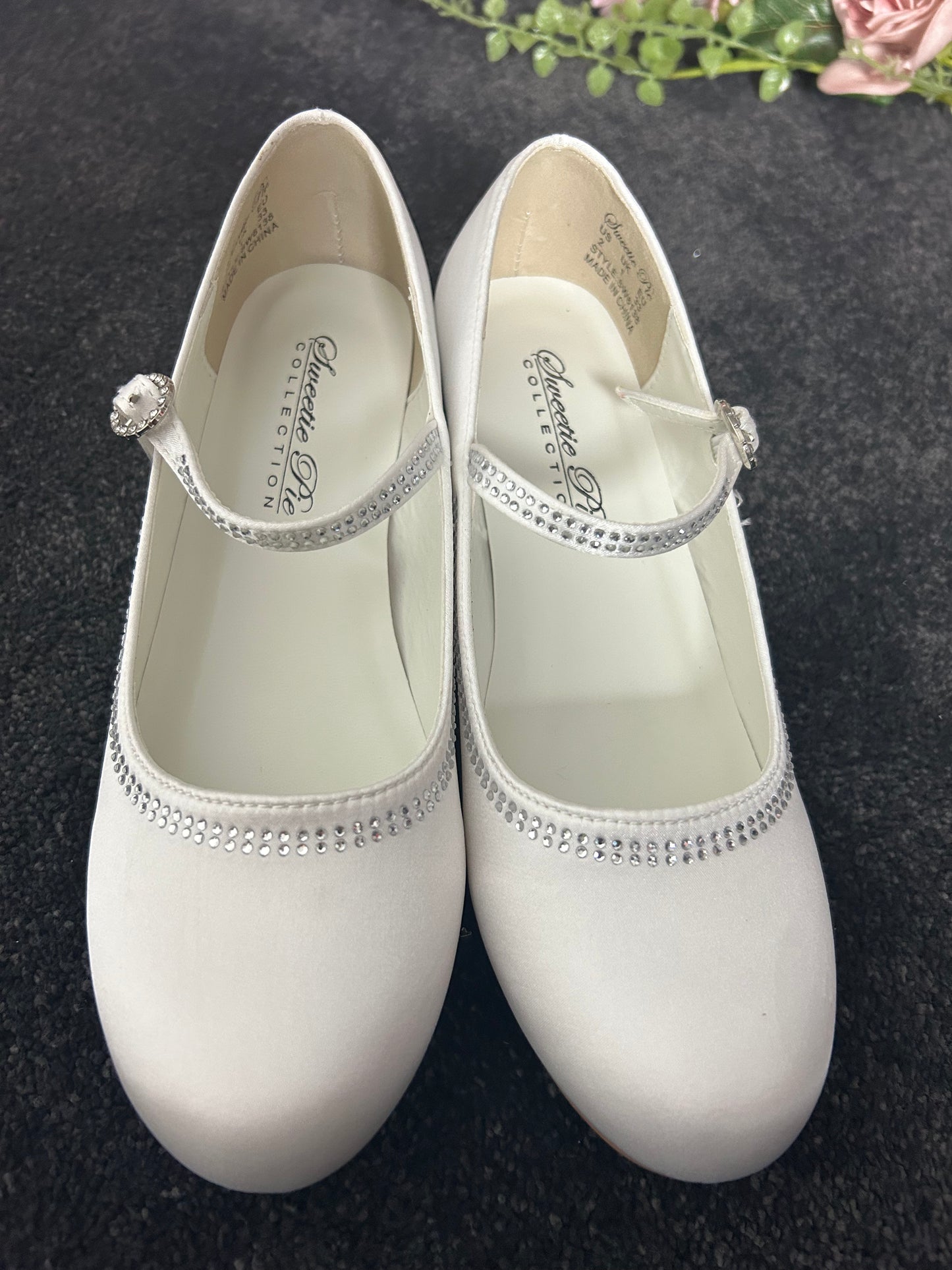 Sweetie Pie - Girls White Communion Shoes - SW6138