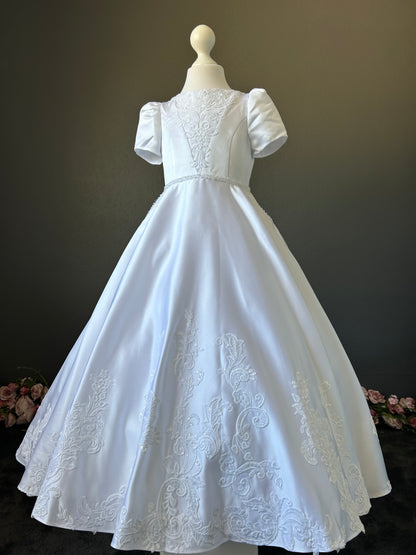 Poinsettia White Communion Dress - CT5231 - Ballet Length