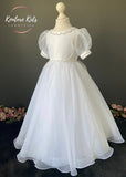 Poinsettia White Communion Dress - CT5224 -  Ballet Length