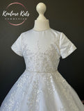 Little People White Communion Dress - Dominica