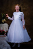 Poinsettia White Communion Dress - CT5217 - Ballet Length