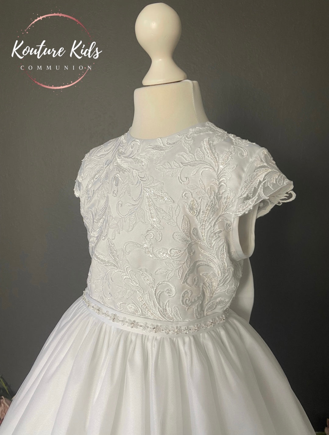 Little People White Communion Dress - Zaria 80786