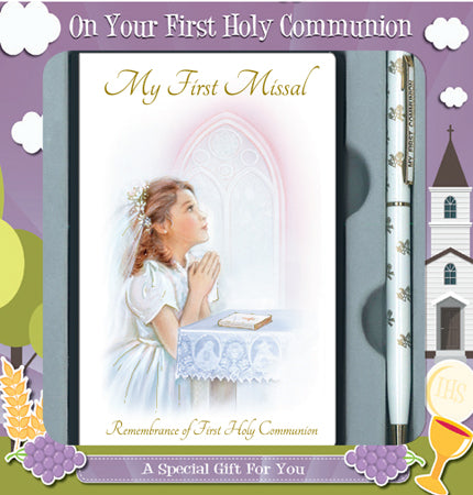 Communion Girl Gift Set/Book & Pen