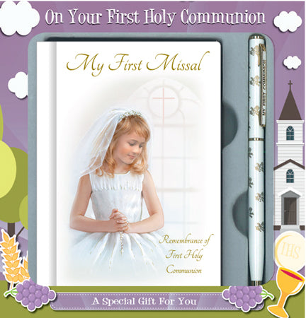 Communion Girl Gift Set/Book & Pen