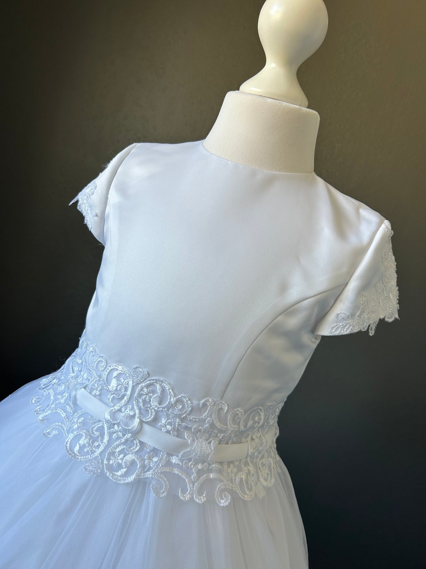 Poinsettia White Communion Dress - CT5235 - Ballet Length