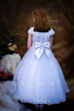 Poinsettia White Communion Dress - CT5225 - Ballet Length