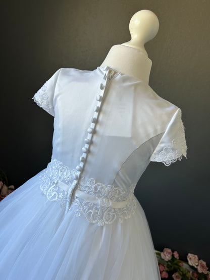 Poinsettia White Communion Dress - CT5235 - Ballet Length