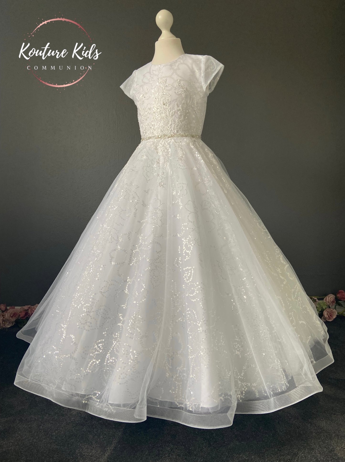 Sweetie Pie White Communion Dress - RB649