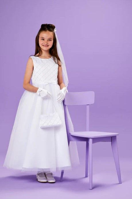 P256- Communion Gloves Stella - White