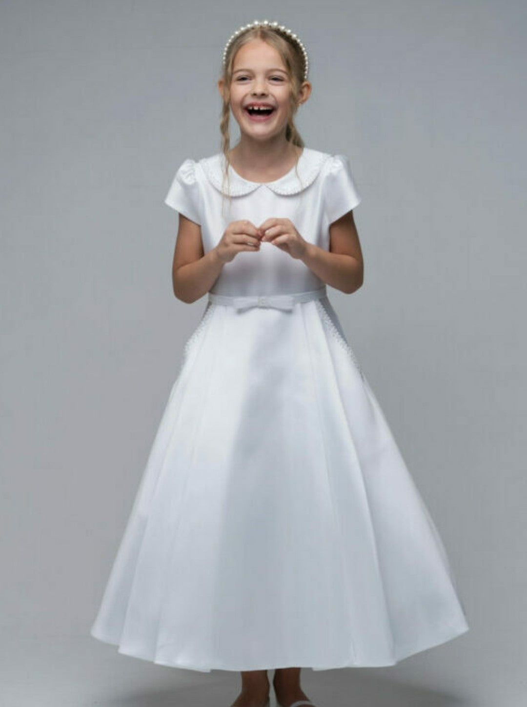 Paula’s White Communion Dress - PJ-04 - T-Length