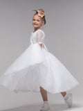 Paula's Communion- White Communion Dress - PJ-51 Long Length