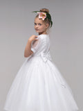 Paula's Communion- White Communion Dress - PJ-51 Long Length