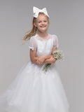 Paula's Communion- White Communion Dress - PJ-52 Long Length