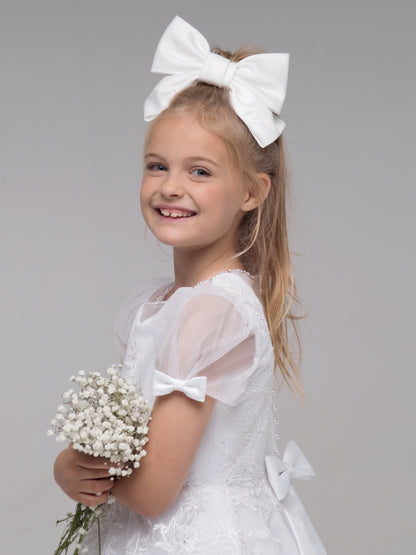 Paula's Communion- White Communion Dress - PJ-52 Long Length