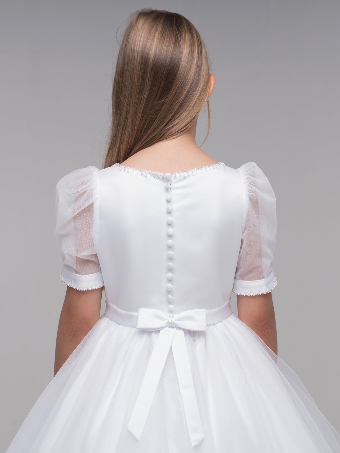 Paula's Communion- White Communion Dress - PJ-54 Long Length