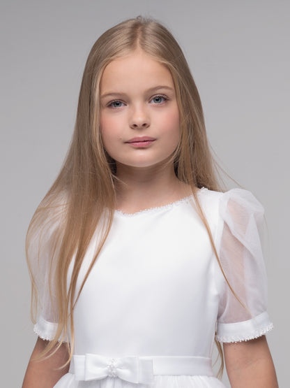 Paula's Communion- White Communion Dress - PJ-54 Long Length