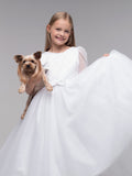 Paula's Communion- White Communion Dress - PJ-54 Long Length