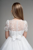 Paula's Communion- White Communion Dress - PJ-59 Long Length