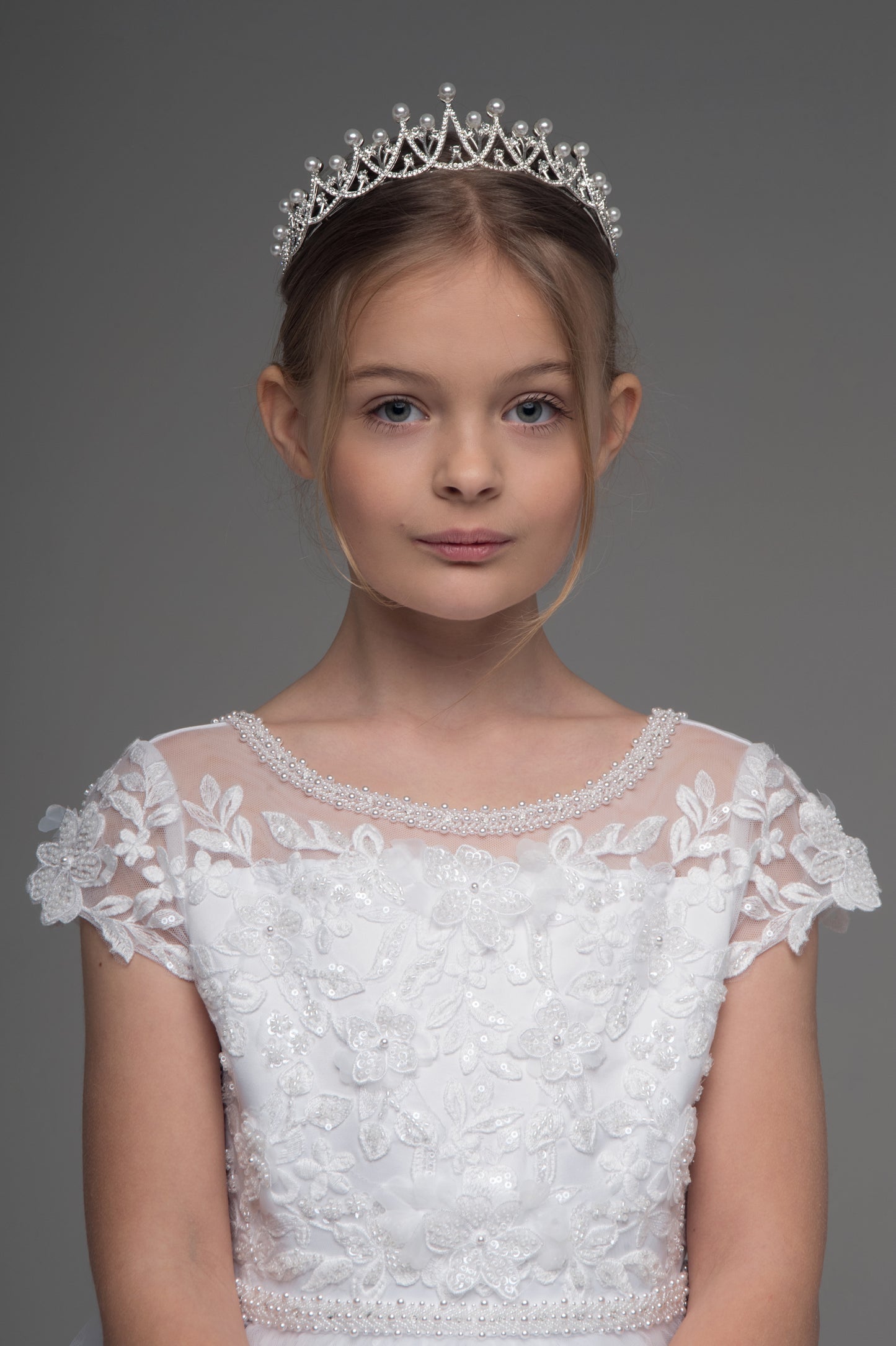 Paula's Communion- White Communion Dress - PJ-63 Long Length