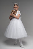 Paula's Communion- White Communion Dress - PJ-66 Long Length