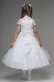 Paula's Communion- White Communion Dress - PJ-67 Long Length