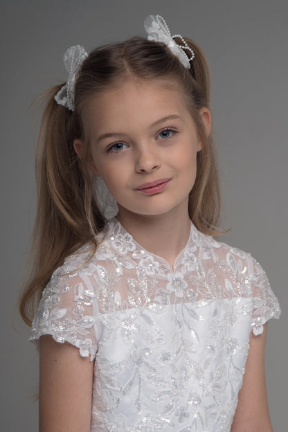 Paula's Communion- White Communion Dress - PJ-67 Long Length