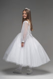 Paula's Communion- White Communion Dress - PJ-69 Long Length