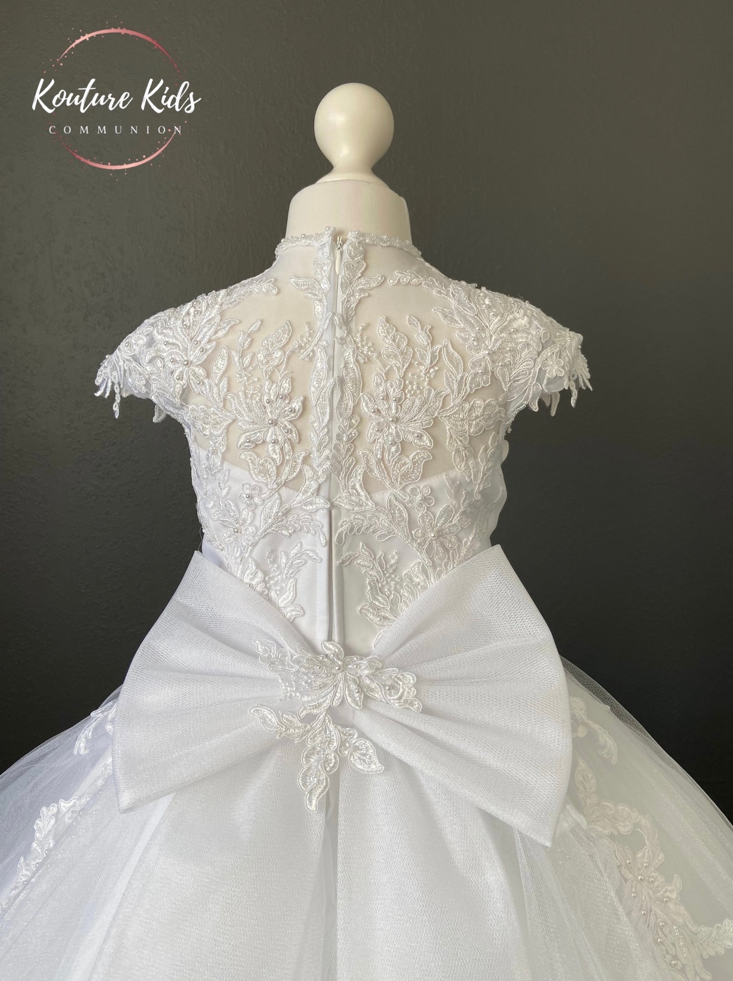 Polka White Communion Dress - 168