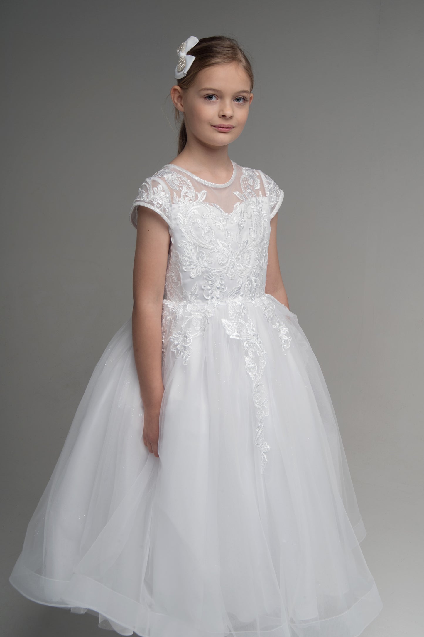 Paula's Communion- White Communion Dress - UF23001 T Length