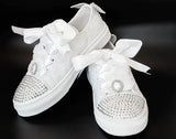 Sweetie Pie - Girls White Sneakers - Elsa