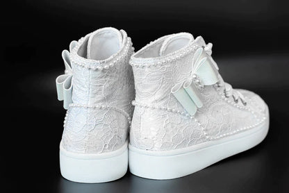 Sweetie Pie - Girls White Sneakers - Raya