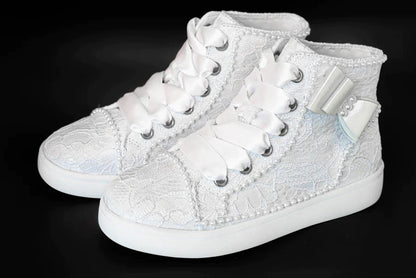 Sweetie Pie - Girls White Sneakers - Raya