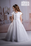 MASSIVE COMMUNION DRESS SALE 2024!!! Sweetie Pie - Rosa Bella White Communion Dress - RB637