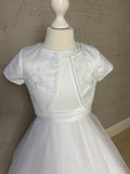 MASSIVE COMMUNION DRESS SALE 2024!!! Poinsettia White Communion Dress - CT5187