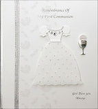 Communion handcrafted keepsake girl card - 4050