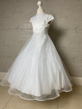 MASSIVE COMMUNION DRESS SALE 2024!!! Poinsettia White Communion Dress - ST1338