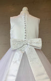 MASSIVE COMMUNION DRESS SALE 2024!!! Poinsettia White Communion Dress - CT5212