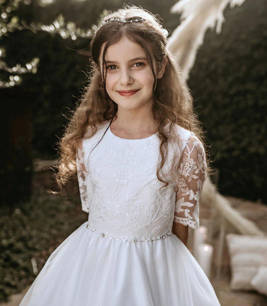 Emmerling White Communion Dress - Grace